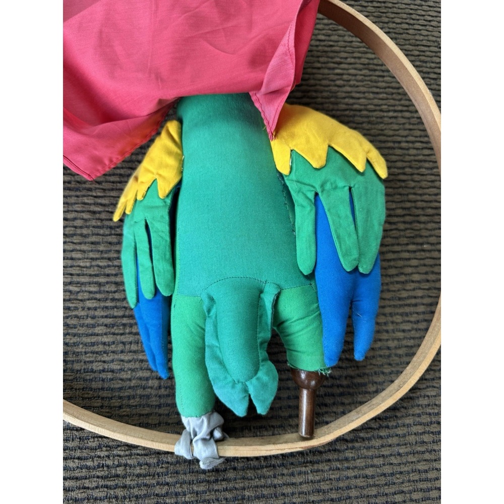 15" Hanging Parrot Plush Toy Stuffed Animal - Pirate - Picture 8 of 9